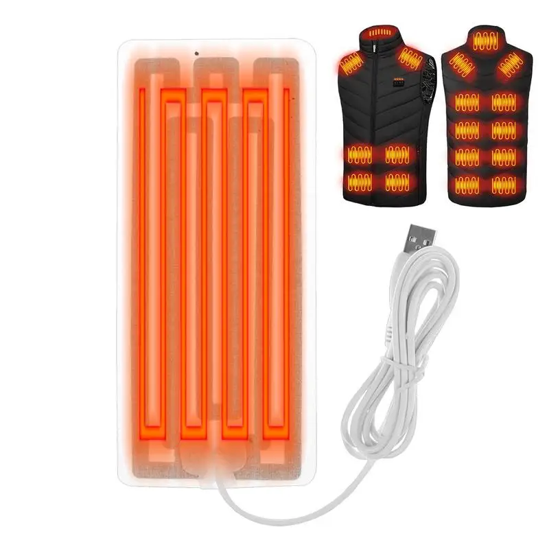 

5V USB Cloth Heaters Reusable Heating Film Comfortable To Wear Outdoor Sports Supplies For Gloves Abdomen Belt Clothing
