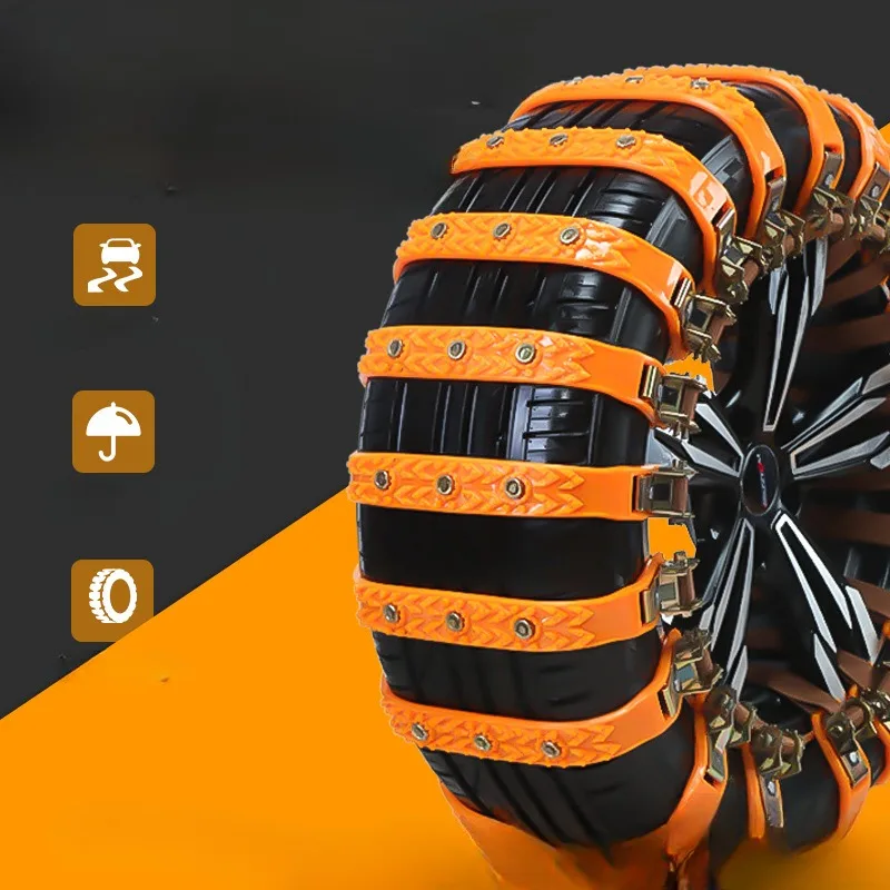 Winter Snow Anti-Skid Tyre Chains Car Tire Nonskid Chain Tyre Car Chains Snow For Cars Most Wheel Outdoor Emergency