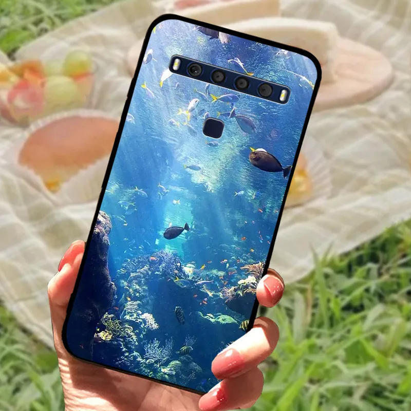 Elegant Marble Black Silicone Soft Bumper Protective Case Cover