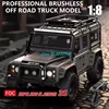 Professional 1:8 Crawler Off Road  RC Truck Car 8CH Differential Lock 4WD Waterproof Simulation Lighting Remote Control Truck 1