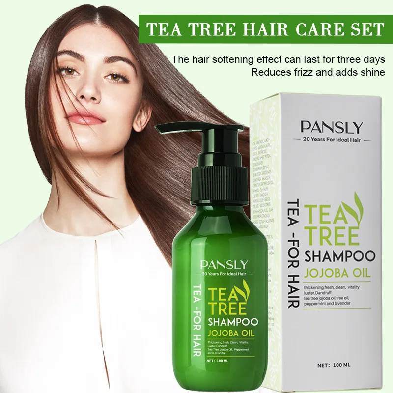 Tea Tree Shampoo Deep Hair Scalp Control Prevent Dry Rough Anti-hair Loss Shampoo Repair Damaged Hair