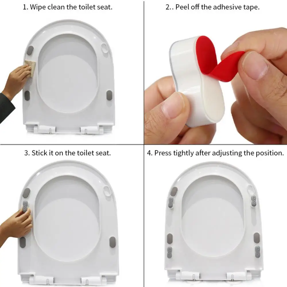 Toilet Seat Accessories Universal Seat Cushioning Pads Shock Absorber