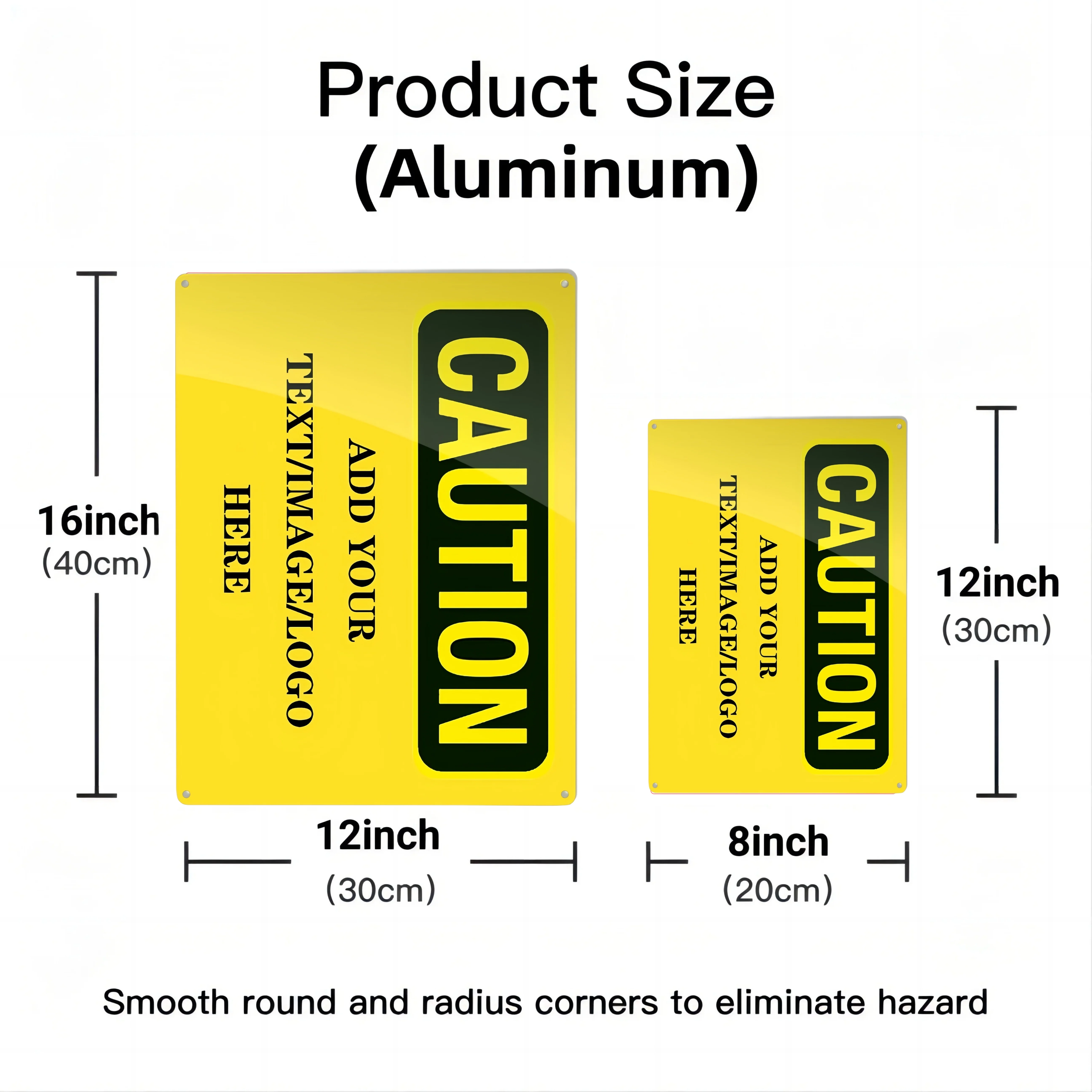 Warnschild 'Caution – Under Construction' – Aluminium, 21,6 X 25,4 Cm, Für Baustellen