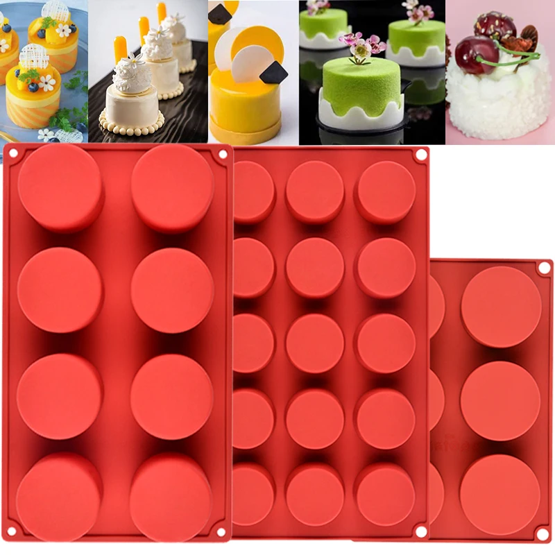 Tall Cylinder Silicone Molds for Baking Mousse Cake 3D Silicone Baking