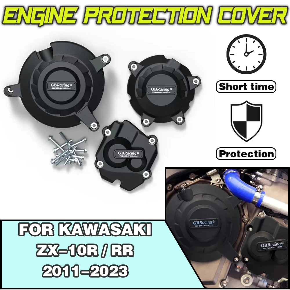 For KAWASAKI ZX-10R ZX-10RR 2011 2012 2013 2014- For GBRacing Motorcycle modification accessories Engine Protection Cover