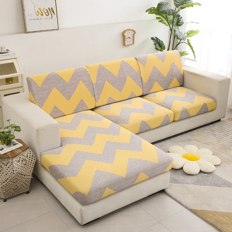 Funda Elástica para Cojín de Asiento de Sofá para Sala de Estar Mascotas Funda de Sofá para Niños Alfombrilla Funda de Asiento de Sillón Esquina Funda de Sofá en forma de L Protector de Muebles Lavabl