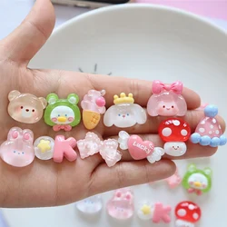 10PCS Clear Mushroom Series Resin Flat Back Cabochons For Hairpin Scrapbooking DIY Jewelry Craft Decoration Accessories