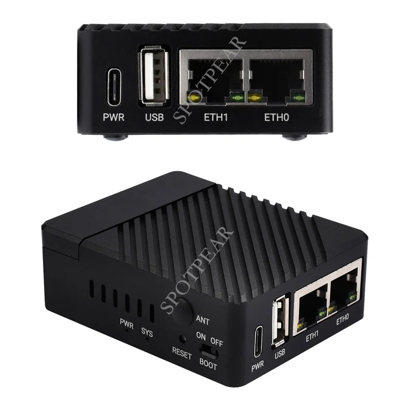 Raspberry pi Compute Module io Board Dual Gigabit Ethernet Mini Roteador Caixa de Metal - Imagem 4