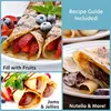 Cordless Crepe Maker- FREE Recipe Guide, NonStick Dipping Plate plus Electric Base & Batter Spatula, Portable Compact Baker 5