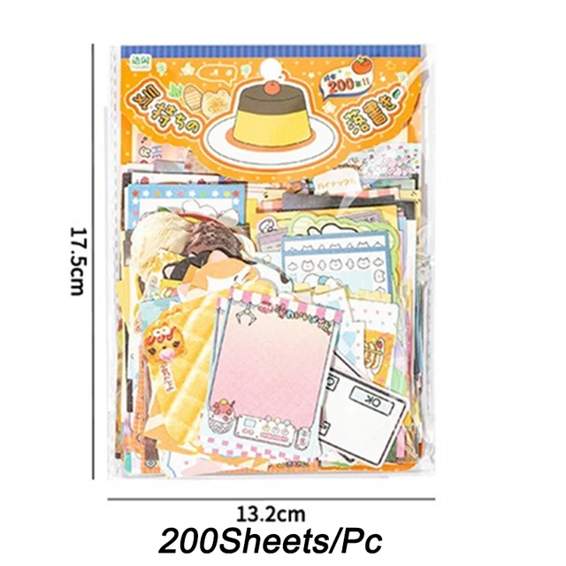 4Style 200Sheets Mood Graffiti Series Memo Material Pack Memo Paper Scrapbooking DIY Handbook Material Phone Case Diary Decor 6