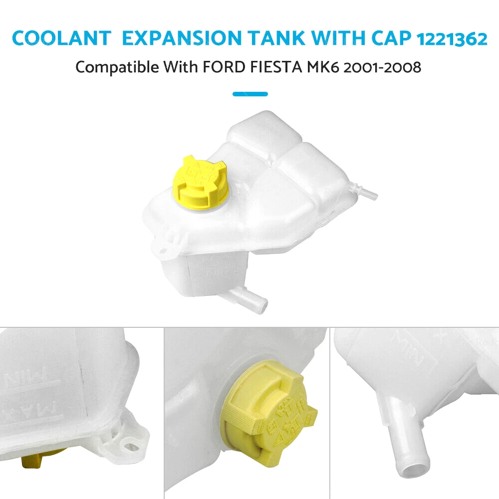 temproad Radiator Expansion Header Tank Bottle With Cap With Hose