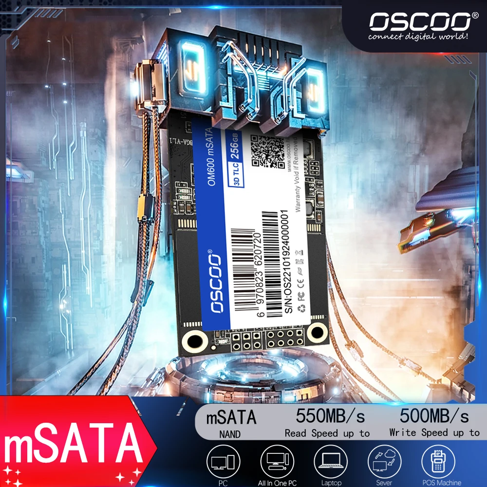 Oscoo Mlc Ssd Mini Msata Disco Rigido Interno A Stato Solido Sata3 512Gb 256Gb 128Gb Per Tablet Laptop Desktop Pc Mini Pc