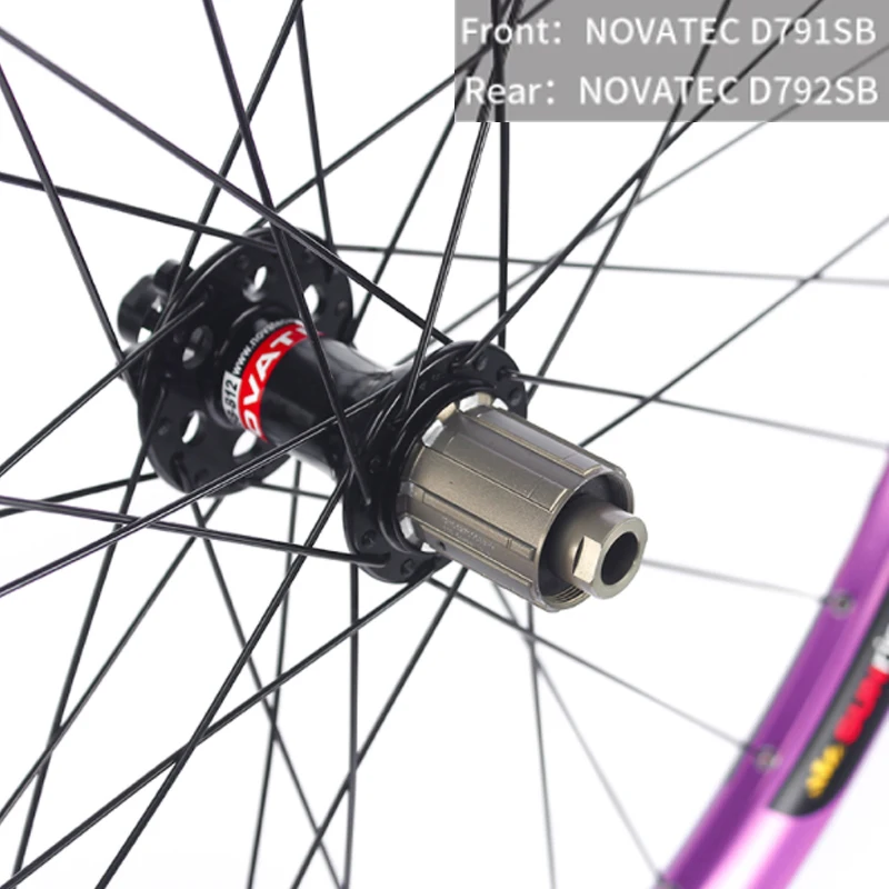 Sunringle Mountain bike wheel set 26/27.5inch MTX39 MTB Aluminum alloy Disc Brake 4 Bearings 8-11S Thru Axle/QR Bicycle Wheel