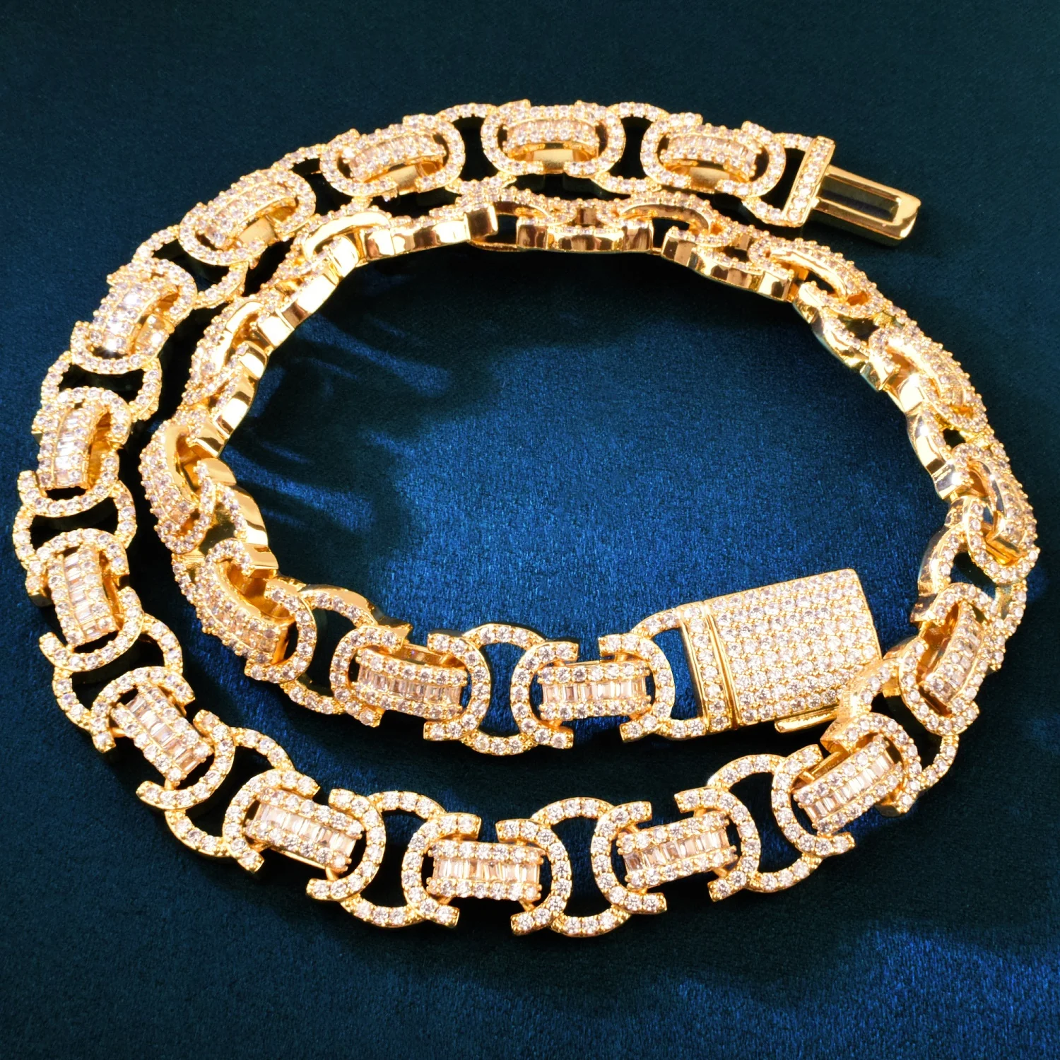 【BLACKPURPLE】Renin stone cubic chain necklace gold BLACKPURPLE】Renin stone cubic chain necklace gold