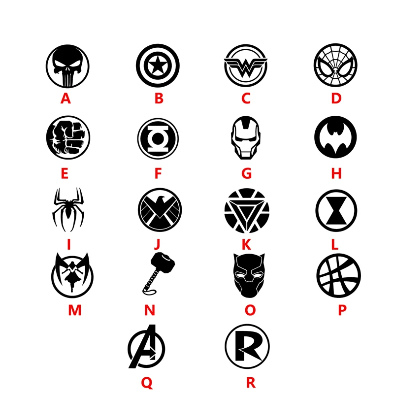 Avengers Logos Vinyl Stickers Water Bottles Decals Super Heroes