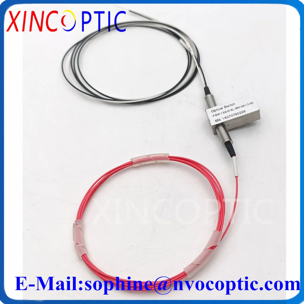 Interruttore Ottico Meccanico 1X2 Sm 5V 3V Latching Non Latching Single Mode 1310Nm 1550Nm 1M 0.9Mm Con Connettore Sc/Fc/St/Lcupcapc