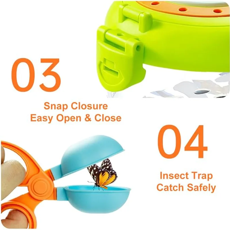 Insect Observation Cabin Portable Science Experiment Explorer Box LED Light Outdoor Bug Butterfly Catcher Container Toys ForKidS 4