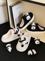 Cute Panda Cotton Slippers For Couples Winter Indoor Household Slippers Man Women Plush Shoes Anti Slip Slippers 1
