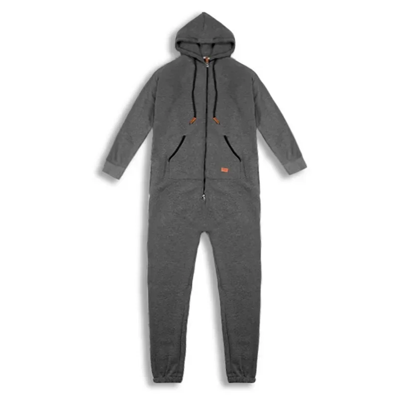 Mens Onesie Jumpsuit Pajamas Long Sleeve Sweatpants Pure Color Splicing Autumn Winter Casual Hoodie Male Zipper Jumpsuit men bodysuits,men jumpsuits