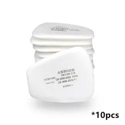 Enhanced Safety Respirator Mask with Particle Filters for Industrial and Paint Applications (5N11filter-10pcs)