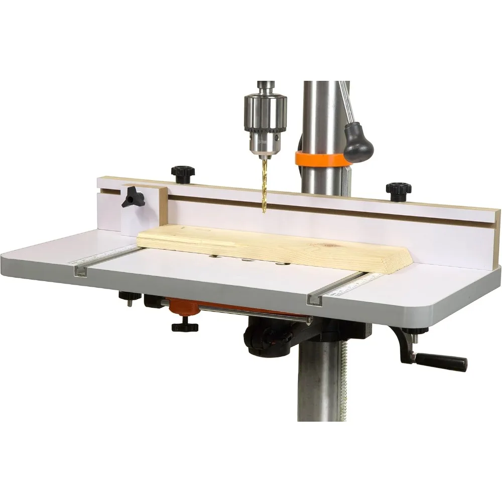 12 in. Variable Speed Drill Press & 24 in. x 12 in. Drill Press Table with an Adjustable Fence and Stop Block 5