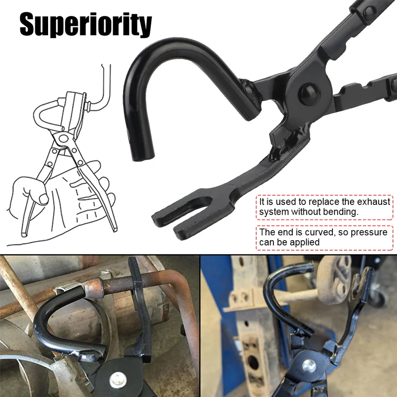 Car Exhaust Pipe Rubber Pliers Car Exhaust Hanger Pad Plier Install Disassembly Puller Tools Auto Accessories