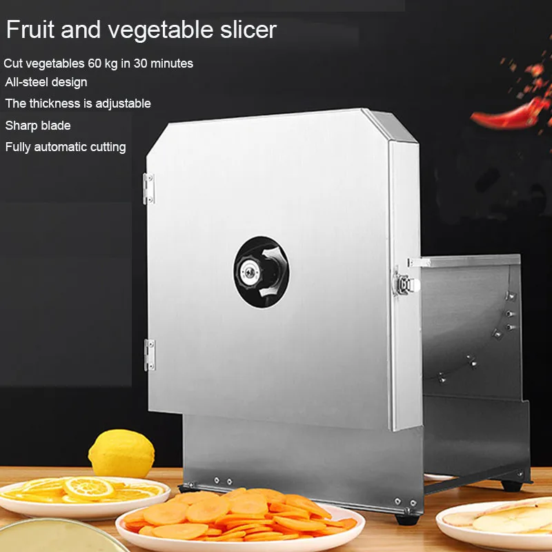 

Kitchen multi-functional vegetable cutter commercial electric cutting radish potato chips potato shreds fruit and vegetable slic
