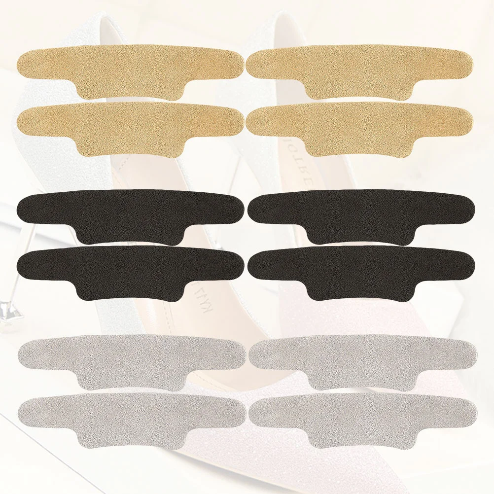 

6 Pairs Heel Stickers Thickened Anti-wear Foot Stickers Cushions Pads Stickers Heel Grips (Grey, Black, Khaki for Each 2 Pairs)