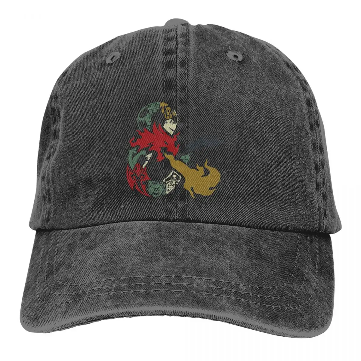 

Summer Cap Sun Visor Dragon Hip Hop Caps DnD Game Cowboy Hat Peaked Hats