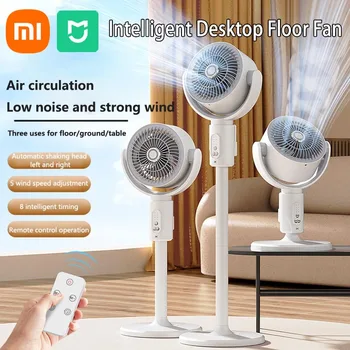 Xiaomi Desktop da pavimento a ventilatore con telecomando Ventilatore elettrico silenzioso intelligente retrattile Ventilatore di circolazione dell'aria per ufficio domestico Nuovo 1