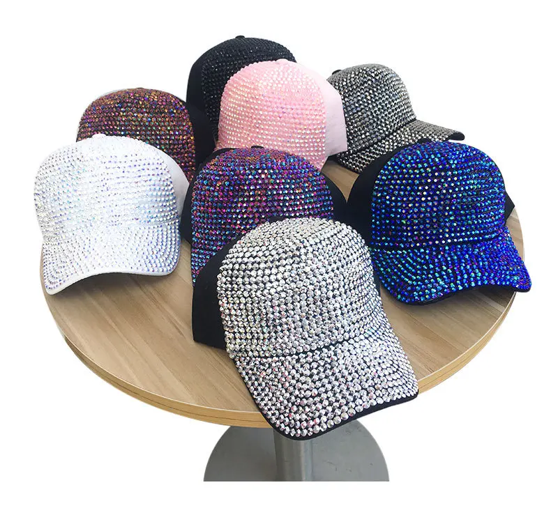 

Summer Women's Rhinestone Baseball Cap Diamond Mesh Breathable Sunscreen Sun Visor Peaked Cap Travel Leisure Cap Hip-hop Cap