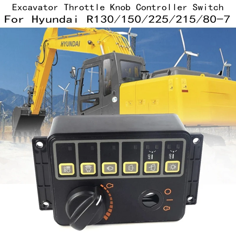 

Excavator Throttle Knob Controller Switch Assembly For Hyundai R130/150/225/215/80-7 21N8-20506 21N820506