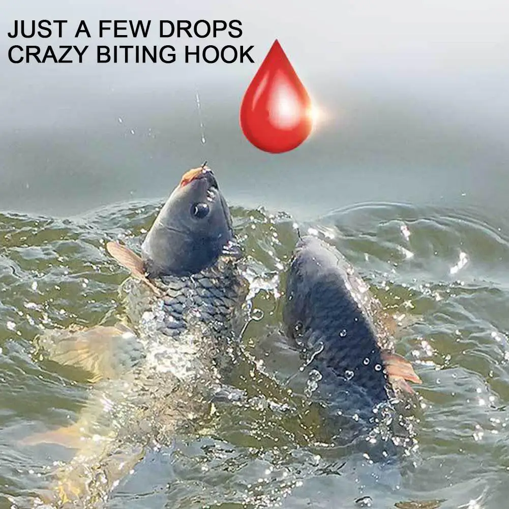 60ML Liquid Blood Worm Scent Fish Attractant Concentrated Red Accessories Bait Worm Fish Fishing Additive Carp Crucian Liqu R0Q9