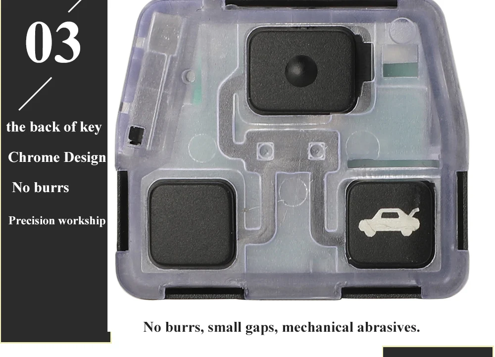 Keyforkess per Lexus Fob P/N: 50171 ASK 433MHz 4D68 Chip telecomando testa chiave auto 3 pulsanti TOY48 sostituzione lama non tagliata - S5cc1db0625d145b991f6aa57434de0a9k