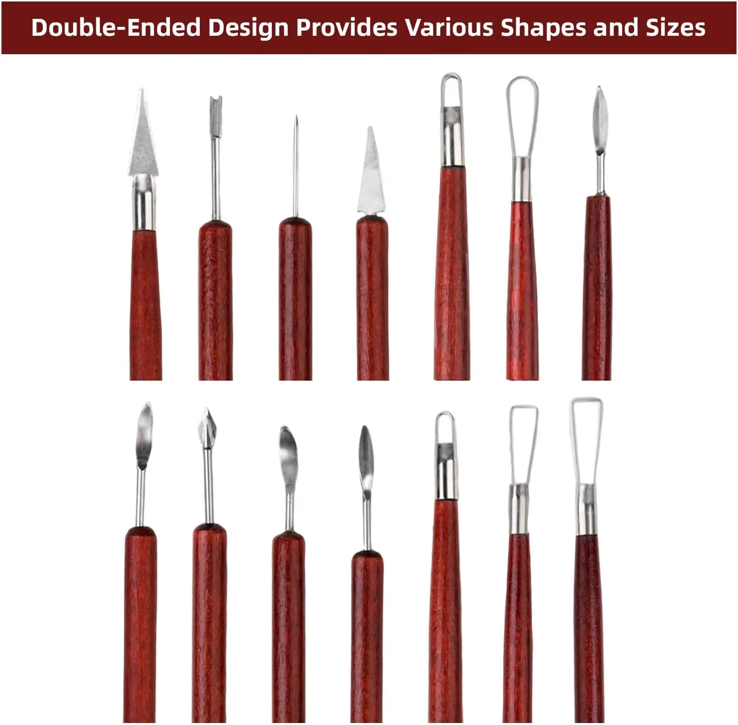 Clay Ceramics Molding Tools Kit 19Pcs Set for Polymer Carving Modeling