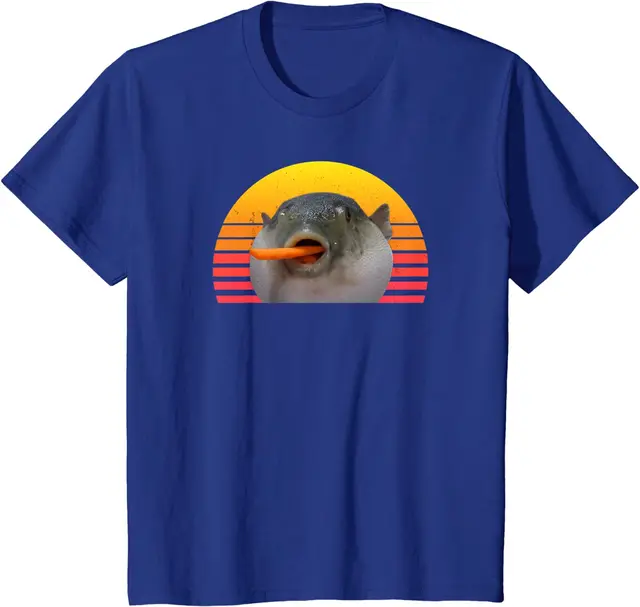 pufferfish eating carrot shirt
