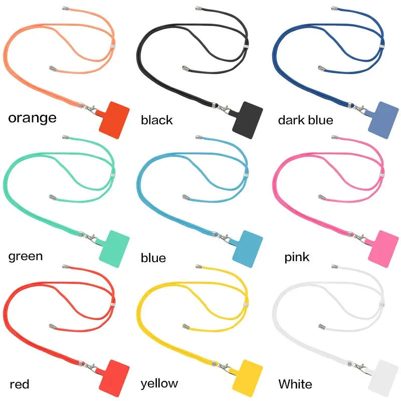 5/1pcs Universal Crossbody Patch Phone Lanyards Mobile Phone Strap Lanyard 9 Colors Soft Rope for Cell Phone Hanging Cord