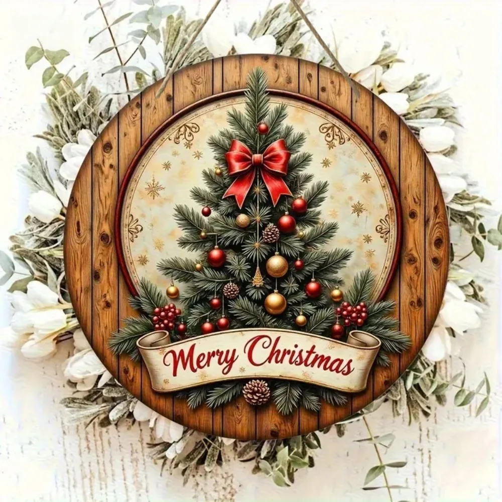 Christmas Tree Wooden Hanging Sign 4