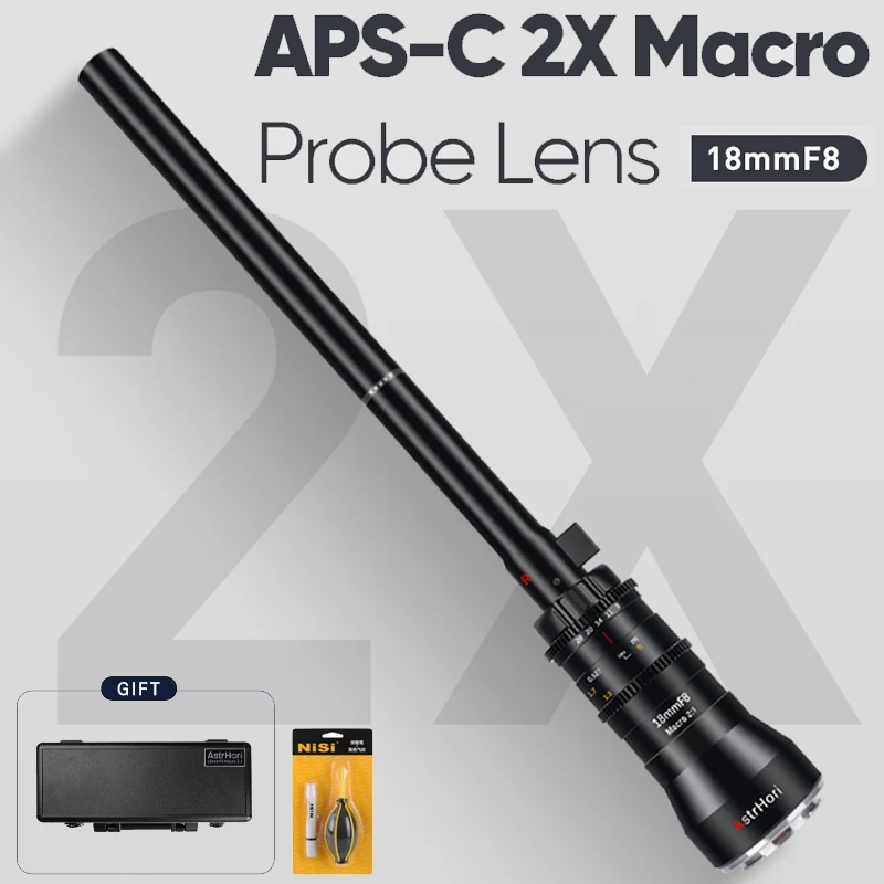 Astrhori 18Mm F8 Aps-C 2X Macro Probe Lens Dslr Camera Lens For Fuji X/Nikon Z Dslr F /Sony E/Canon Rf Ef /Panasonic Olympus M