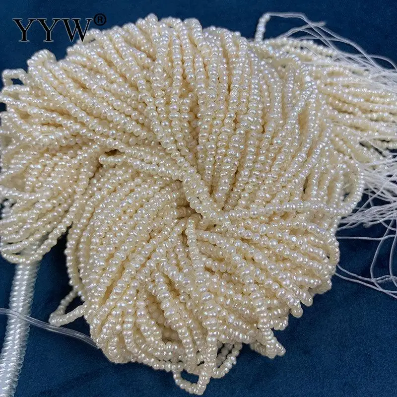 2.5-3mm AAA Natural Cultured Pearl Strand White Color Small Size Beads Accessories Sold Per 38 Cm Strand For Jewelry Diy Making