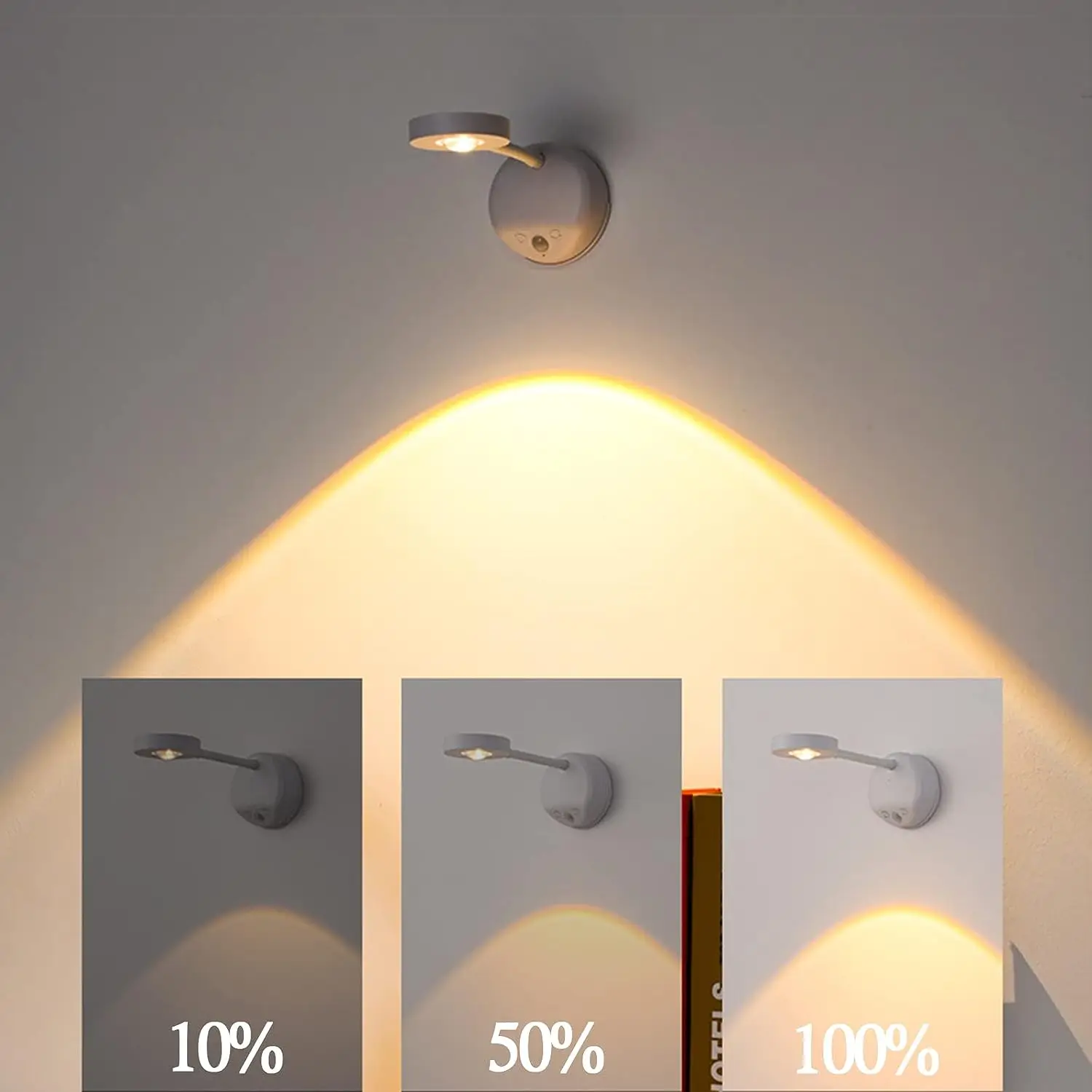 LED 야간 조명 모션 센서 조명, 무선 USB 램프, 주방 침실 벽화 거실 센서 벽 램프, 실내 조명