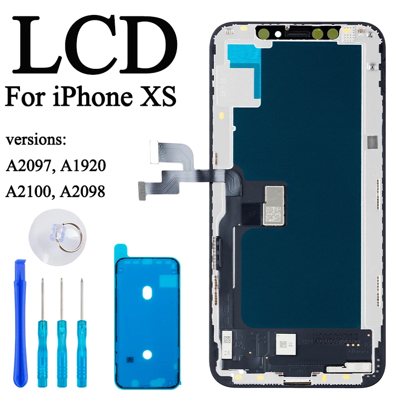 터치 OLED LCD 디스플레이, 아이폰 XS LCD 디스플레이, 터치 디지타이저 어셈블리, 도구 포함, AAA + 3D