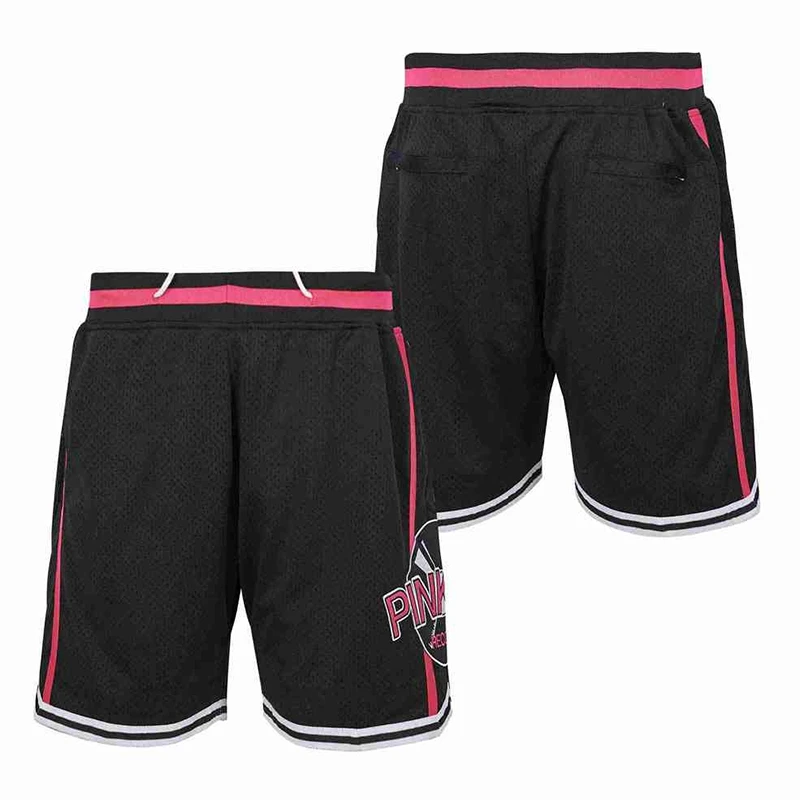

Basketball Shorts Next Friday Pinkys Record Shop Pink Zippers Embroidery Outdoor Sport Shorts Beach Pants Four Pocket 2023 New