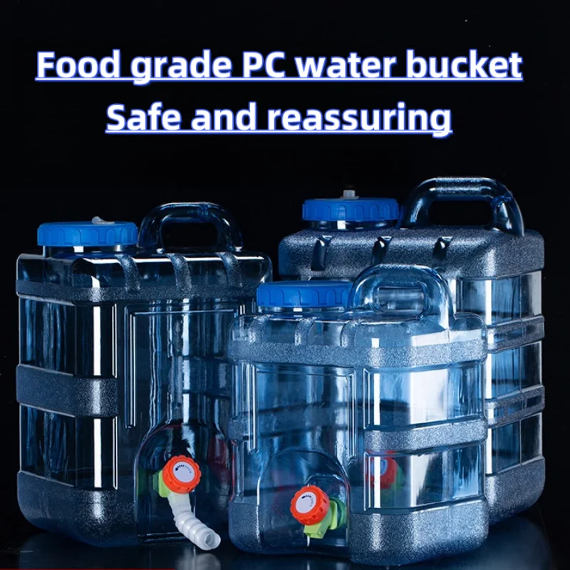 Camping Supplies Food Grade Storage Tank Bucket Faucet Outdoor Camping Fresh Water Container With Lid Lightweight_voghion.com