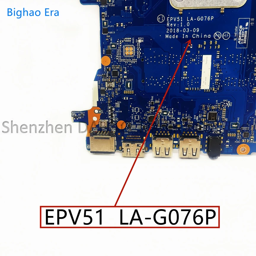 para hp 15t-db 15-db 15-dx 255 g7 Laptop Motherboard com R32200 R5-2500 R7-2700 Cpu Ddr4 L20666601 L20664-601 Epv51 La-g076p - Imagem 3