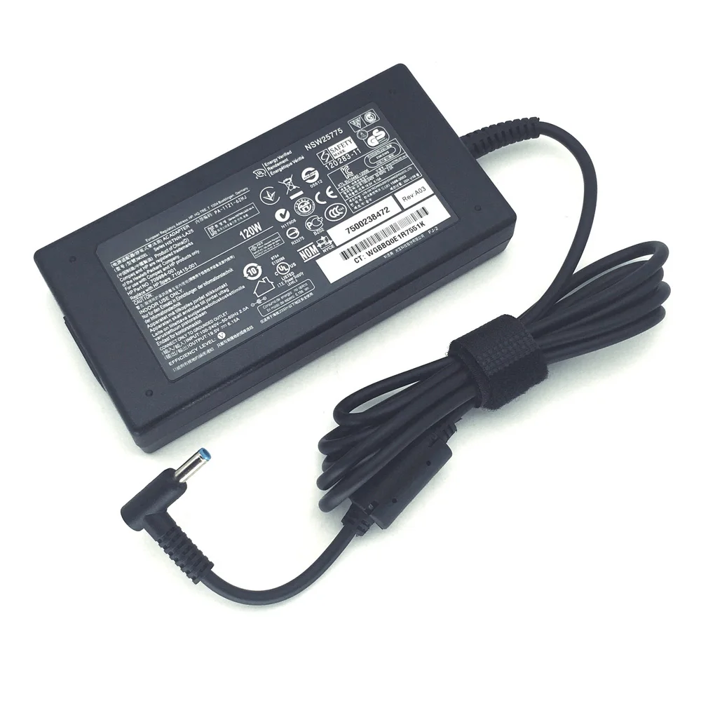  19.5V 6.15A 120W 노트북 AC 충전기 어댑터 710415-001 L41856-001 HP USB-C 도크 G5 5TW10UT 5TW10AA G2 5TW13AA용