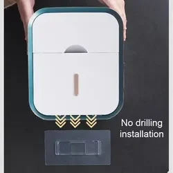 Toilet Paper Holder No Drill Tissue Hanger WC Rolhouder Waterproof Multifunctional Automatic Opening Bathroom Accessories