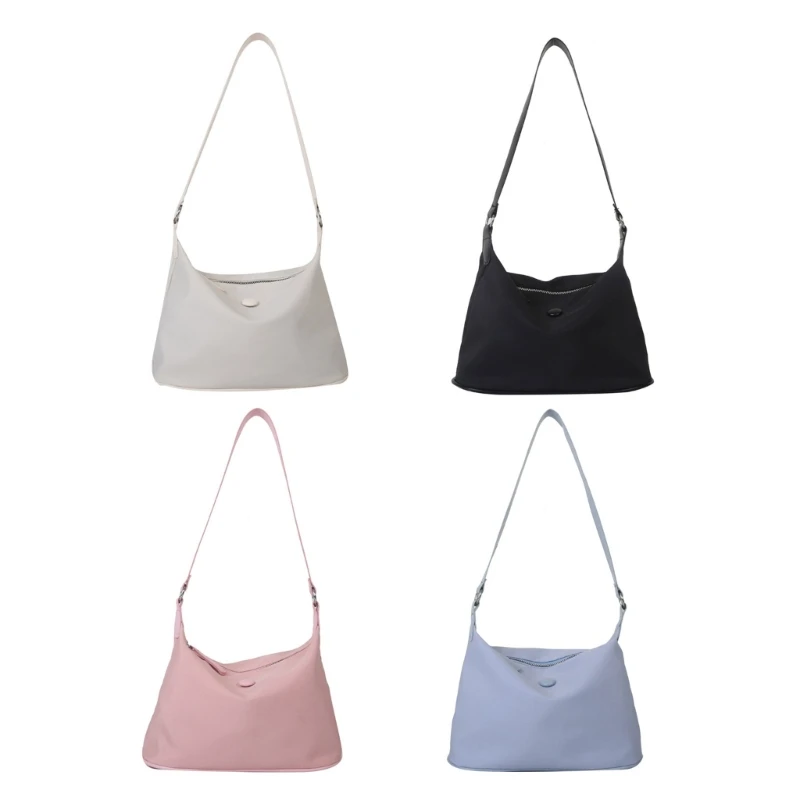 

Shoulder Bags for Women Girls Solid Color Tote Handbag Armpit Bag Zipper Satchel Bags Underarm Bag Luxury Handbags E74B