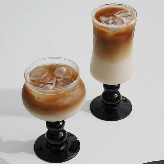 Nordic Style Bar Cocktail Transparent Glass Coffee Mug Ball Yogurt