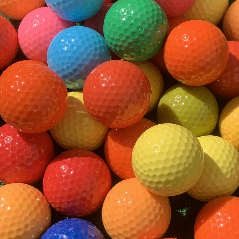 12 colored golf balls, factory tail goods, golf competition balls, two-layer balls, long-distance balls, random colors
